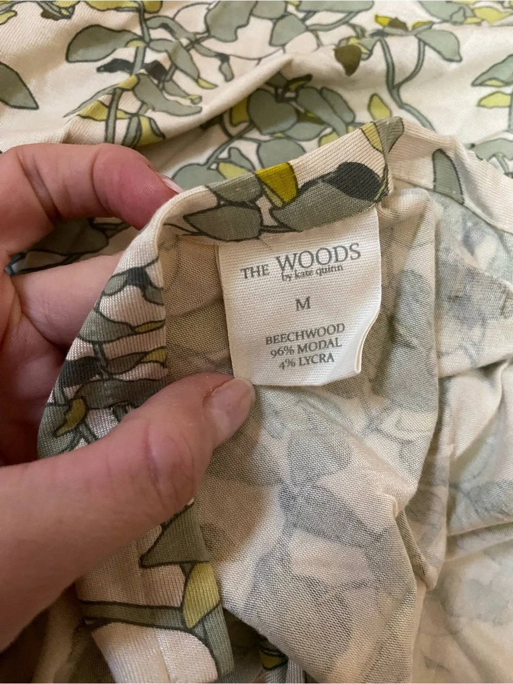 Kate Quinn Sage Leaf Beechwood Modal Curtains - Set of 2